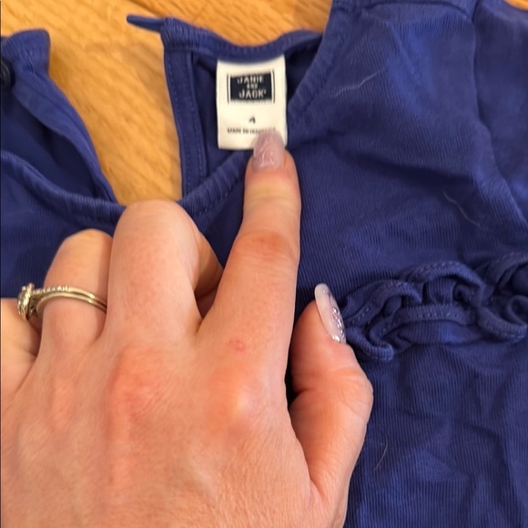 Janie and Jack Royal Blue Ruffle Tee - Picture 3 of 3